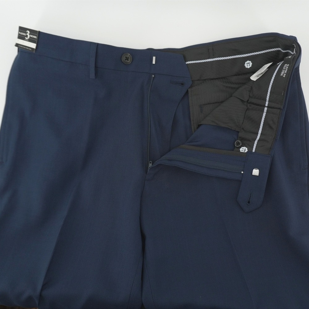 NEW Haggar Dress Pants Mens 36x29 Blue E-CLO Classic Fit Expandable Waist NWT